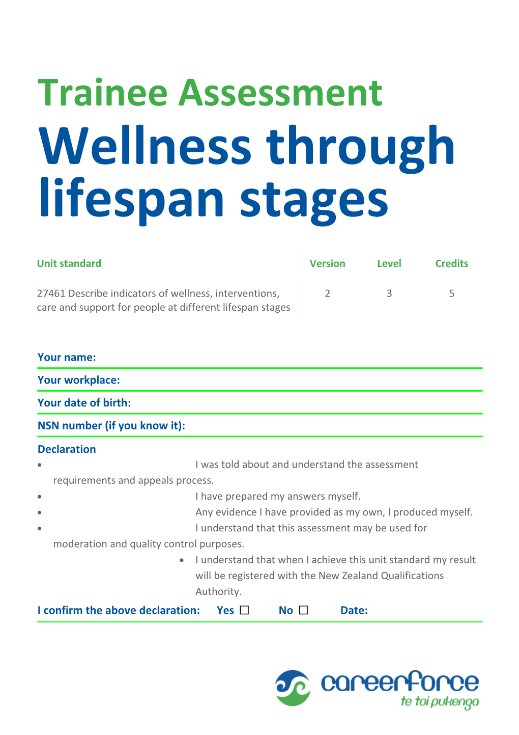 Wellness Through Lifespan Stages