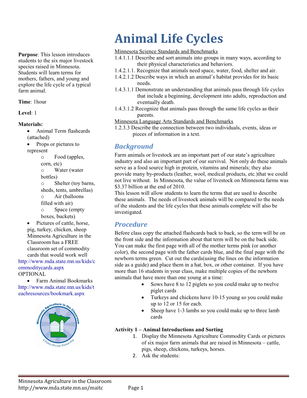 Animal Life Cycles