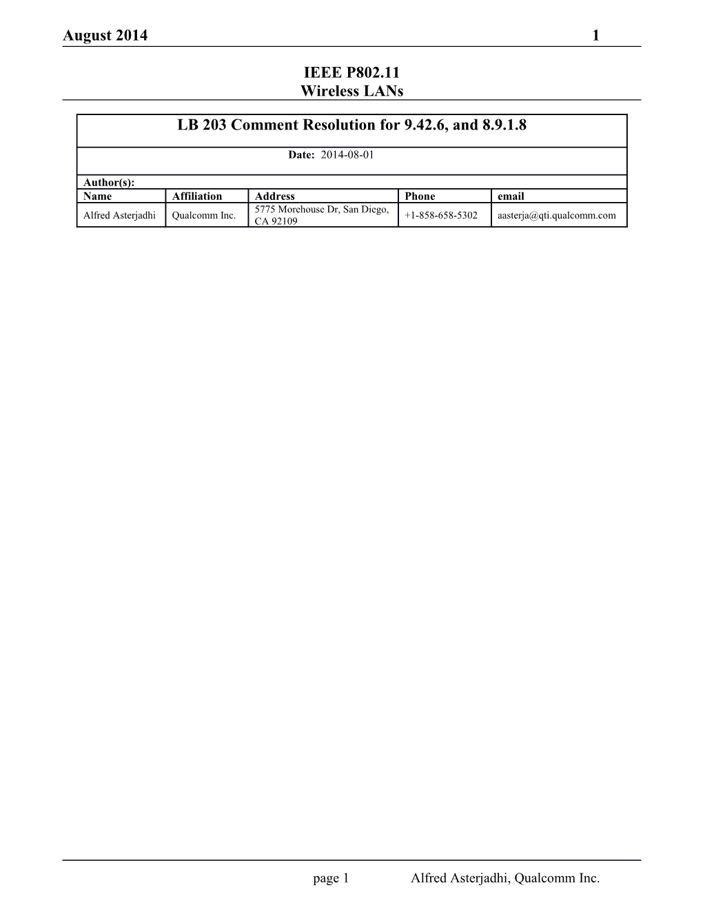 IEEE P802.11 Wireless Lans s70