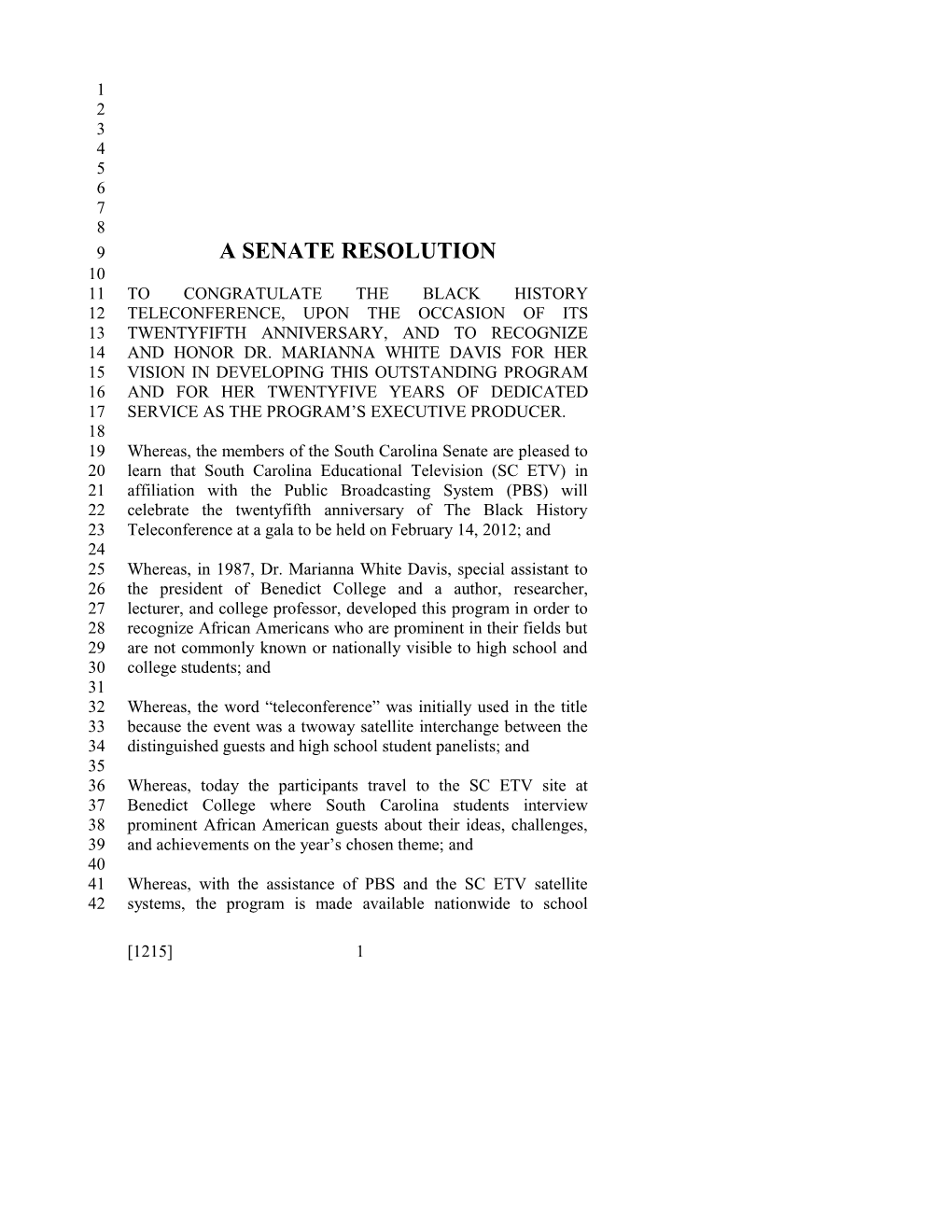 A Senate Resolution s2