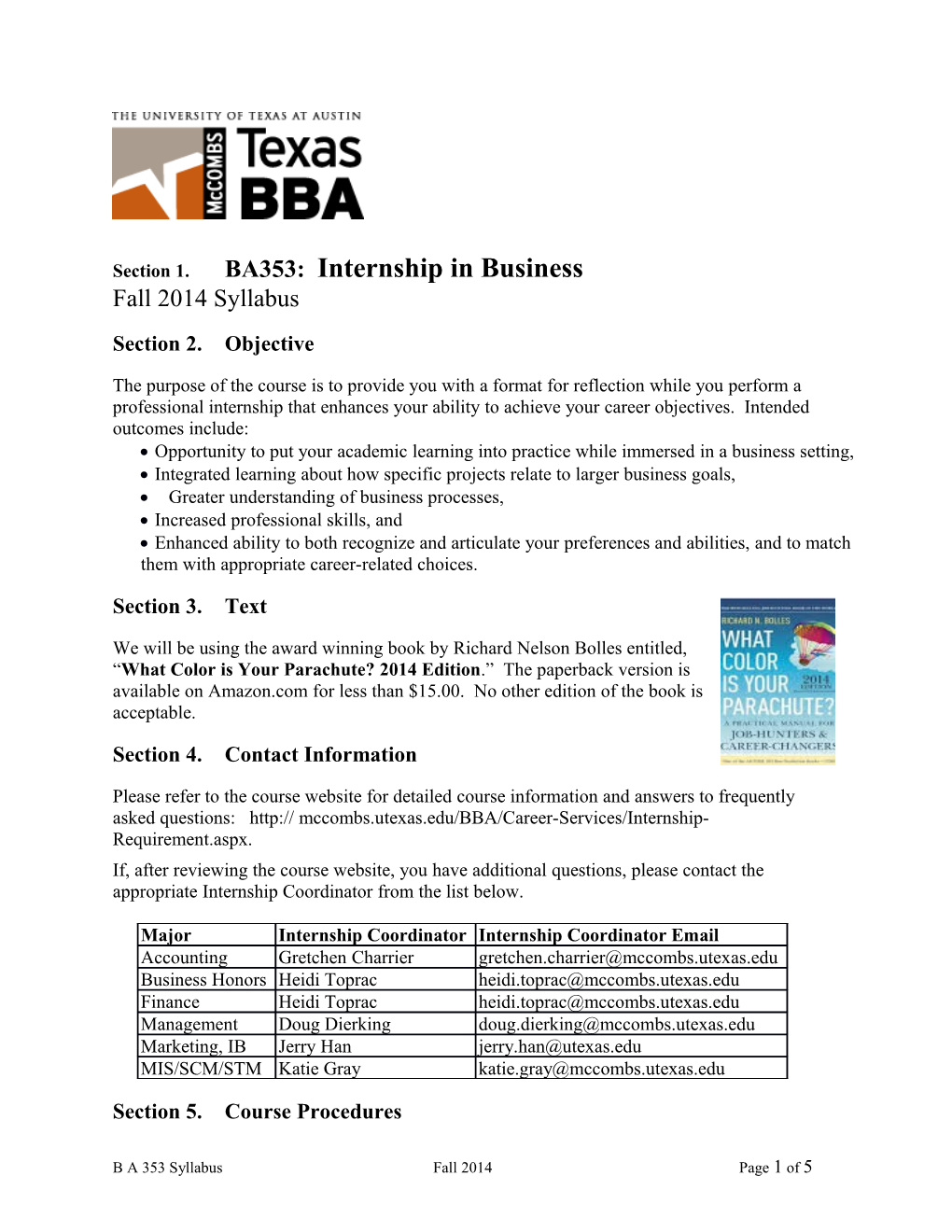 BA 353 - Internship in Business - Toprac