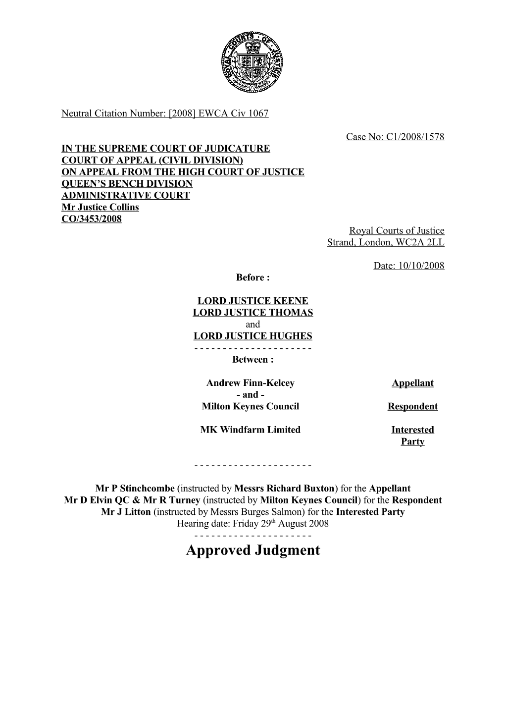 Court of Appeal Judgment Template s12