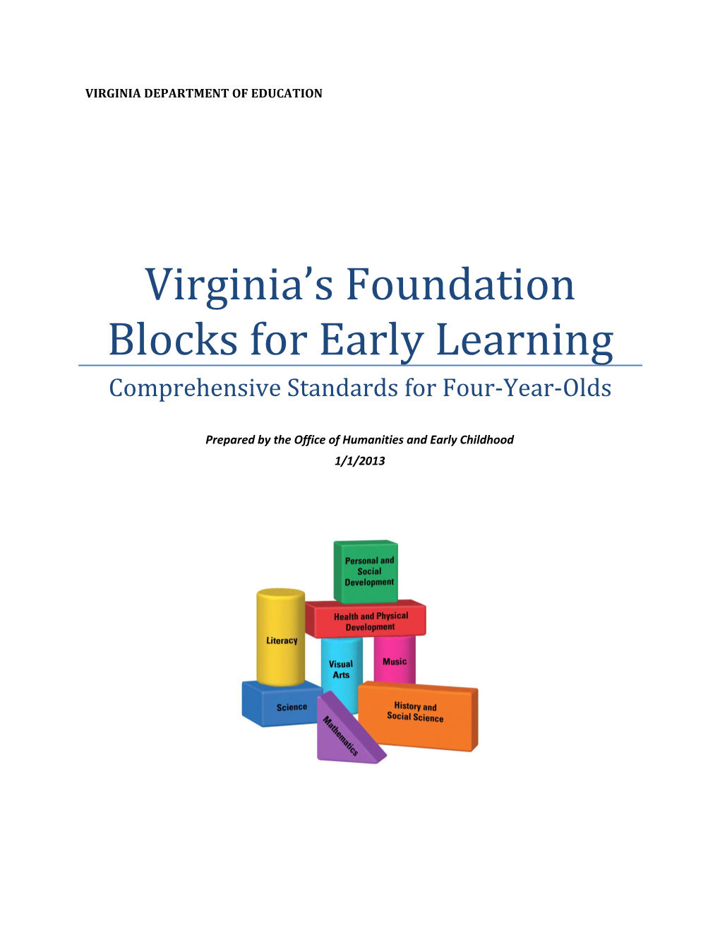 Virginia S Foundation Blocks for Early Learning