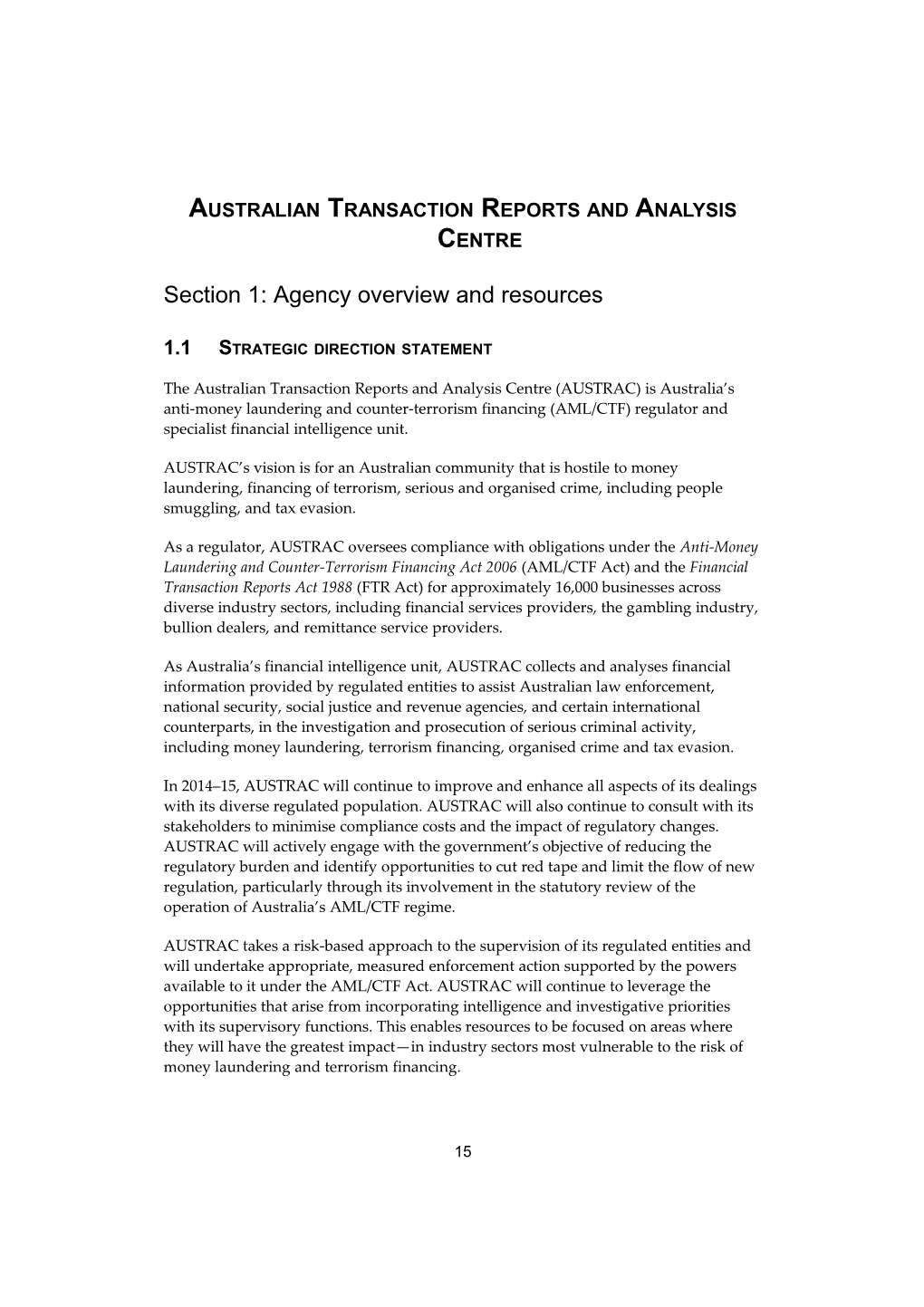 Australian Transaction Reports and Analysis Centre