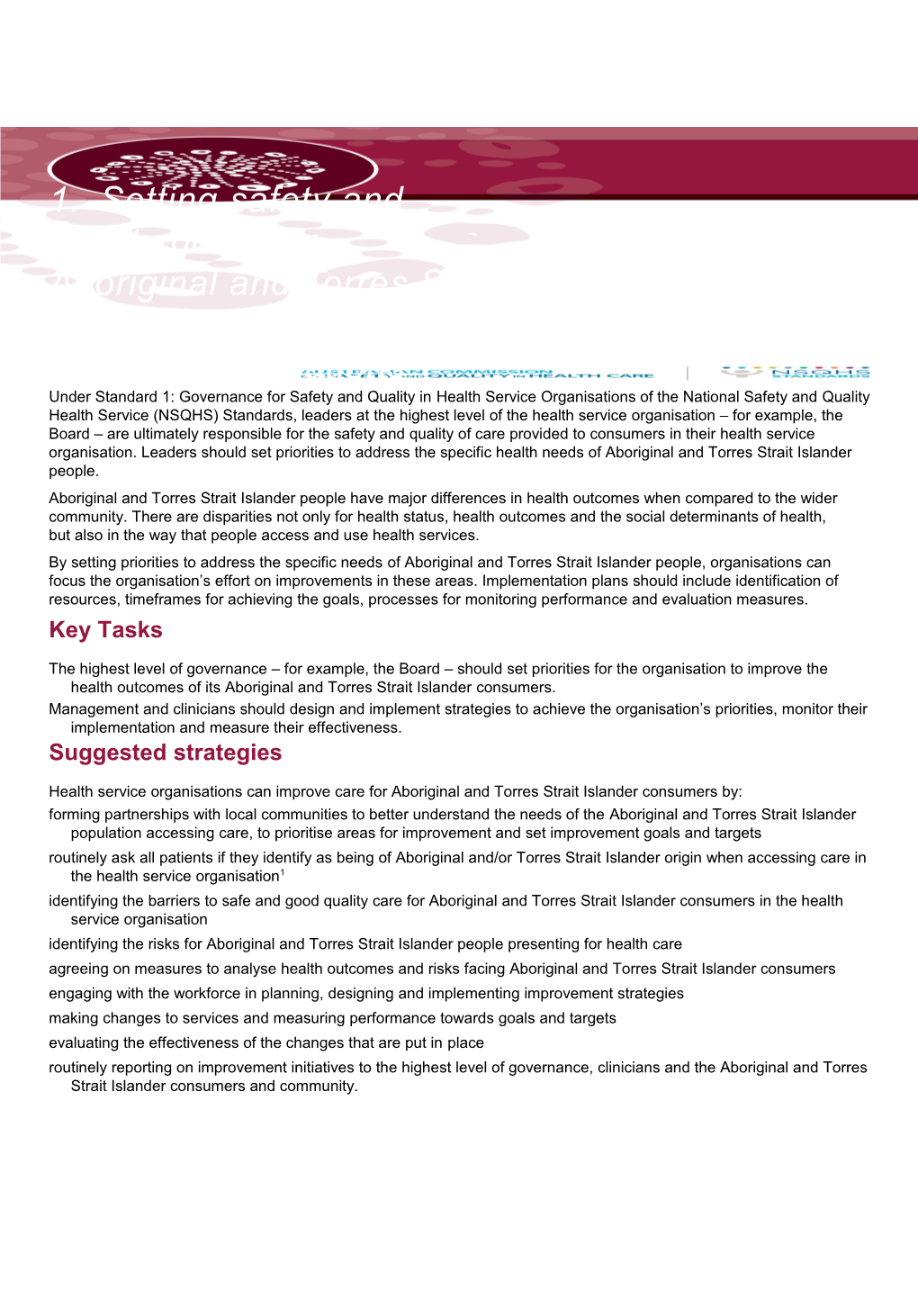 1.Overview: Better Care for Aboriginal and Torres Strait Islander Communities