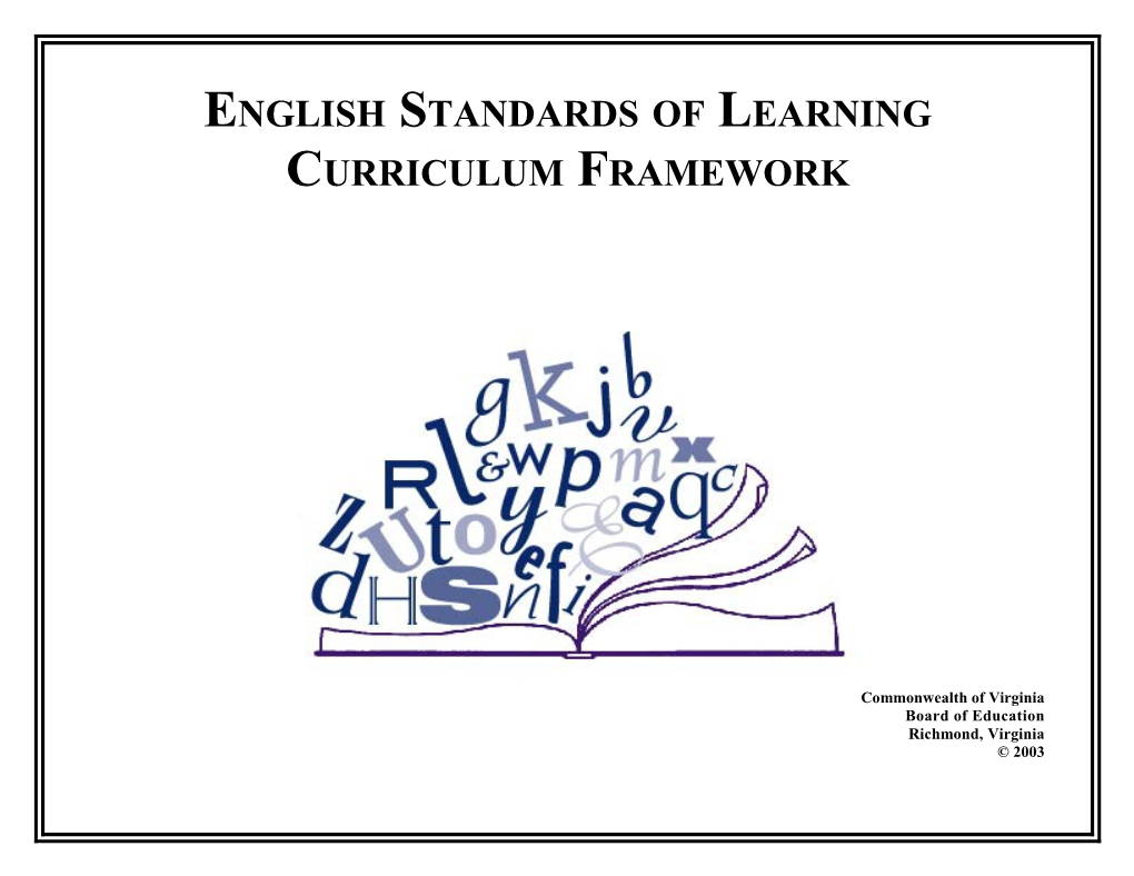 English Standards of Learning s5