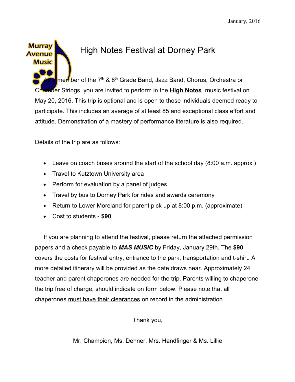 High Notes Festival at Dorney Park
