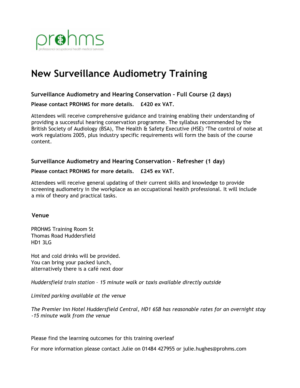 New Surveillance Audiometry Training