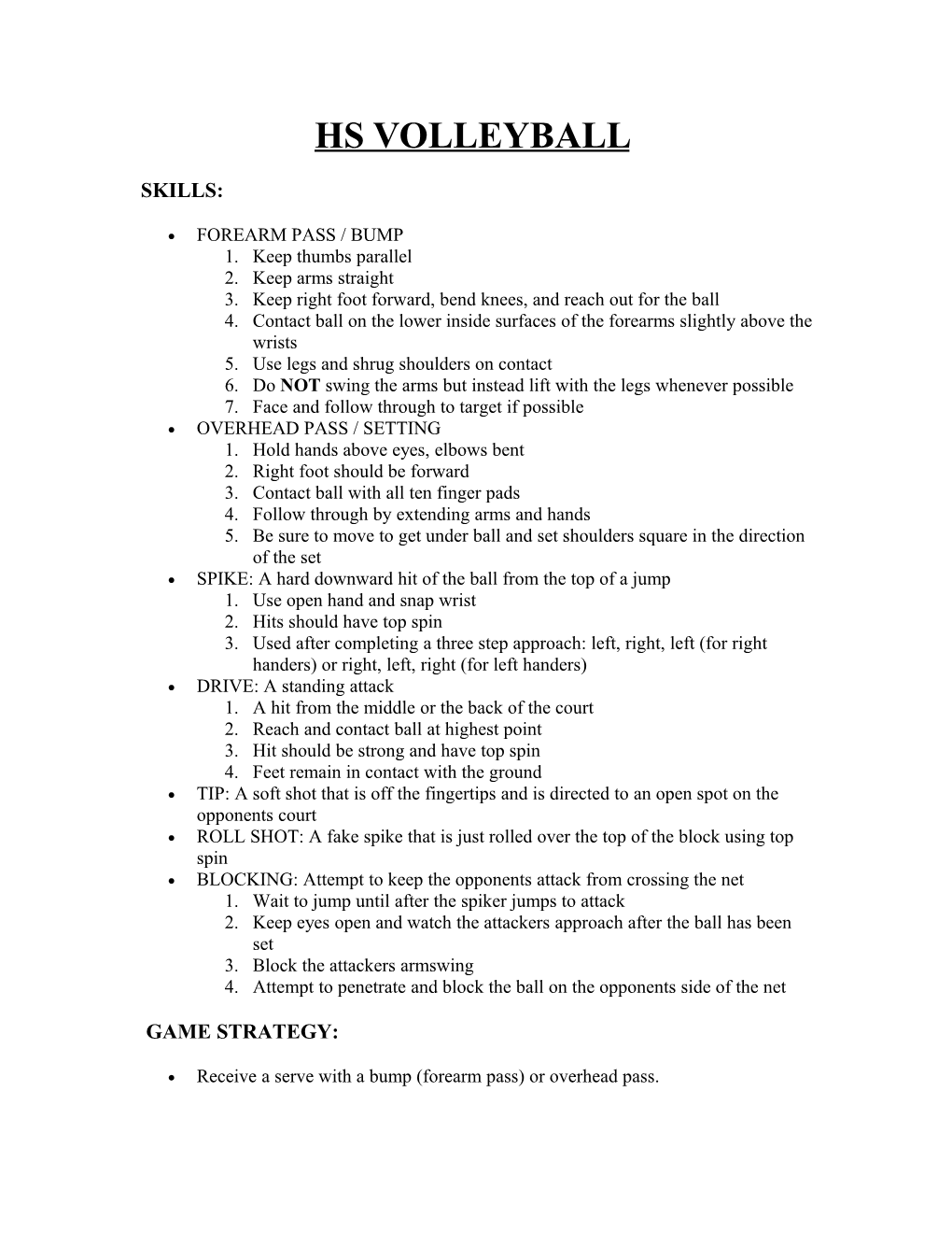 Basketball Study Guide