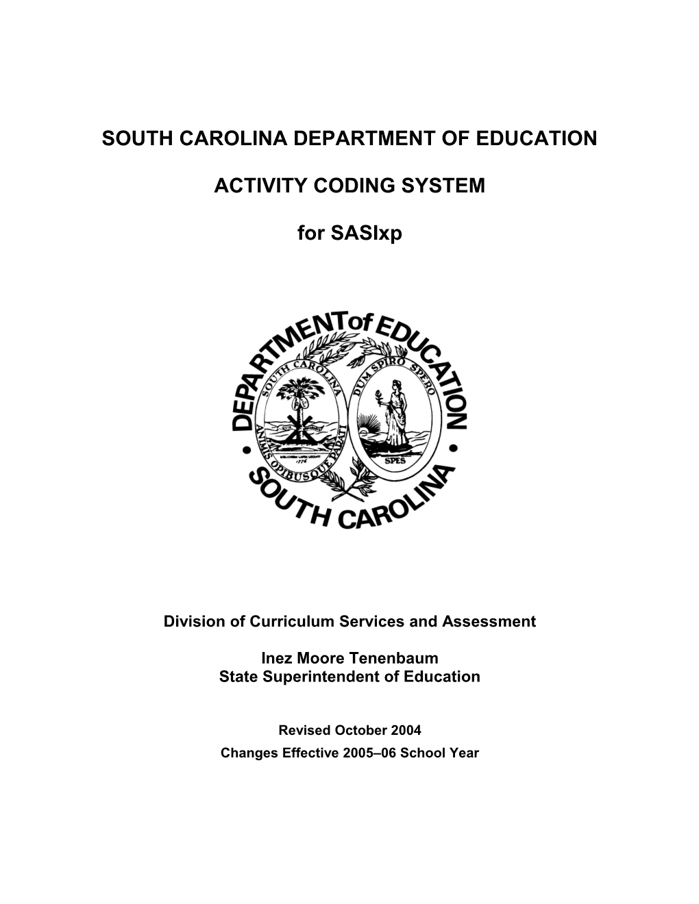 South Carolina Department of Education s1