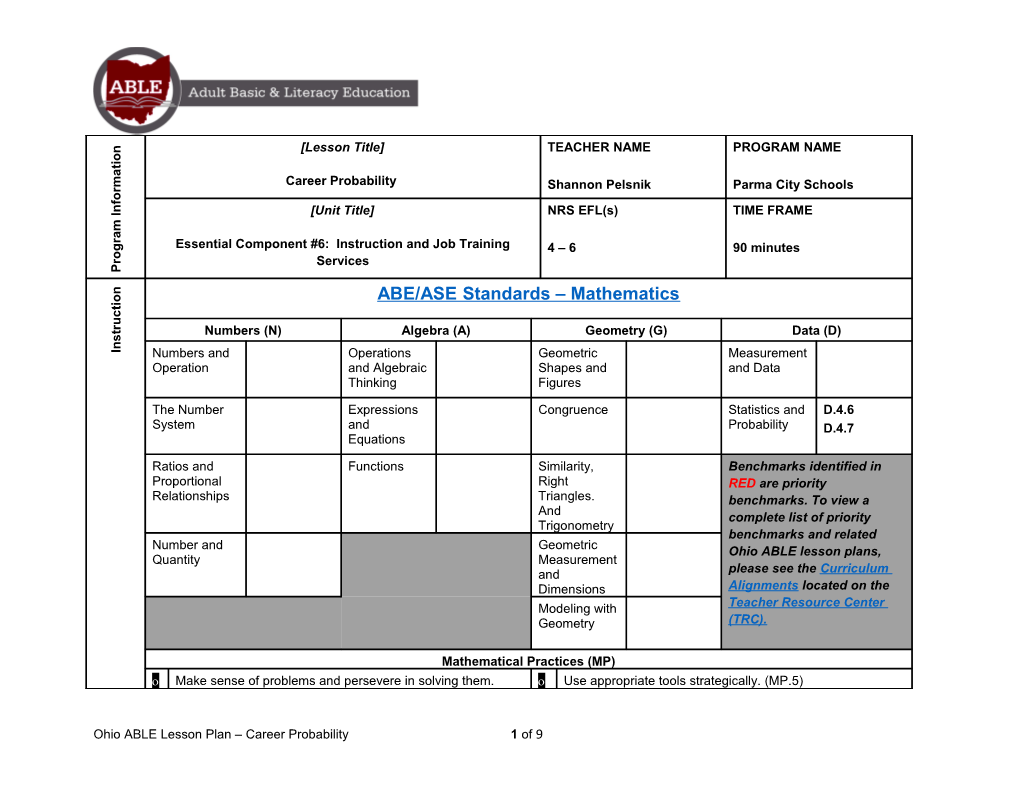 Students Will Be Able to Identify in Demand Careers