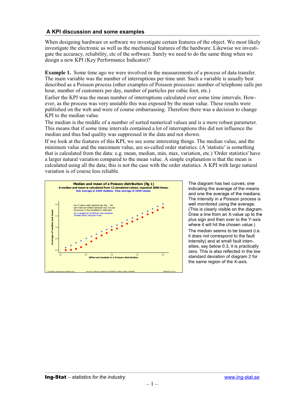 A KPI Discussion and Some Examples