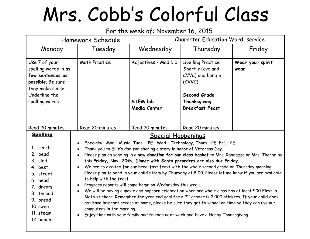 Mrs. Cobb S Colorful Class s1