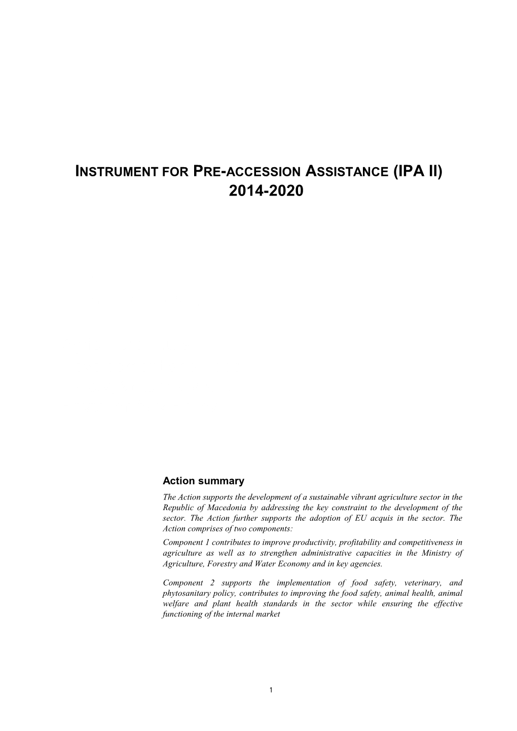 Instrument for Pre-Accession Assistance (Ipa Ii)