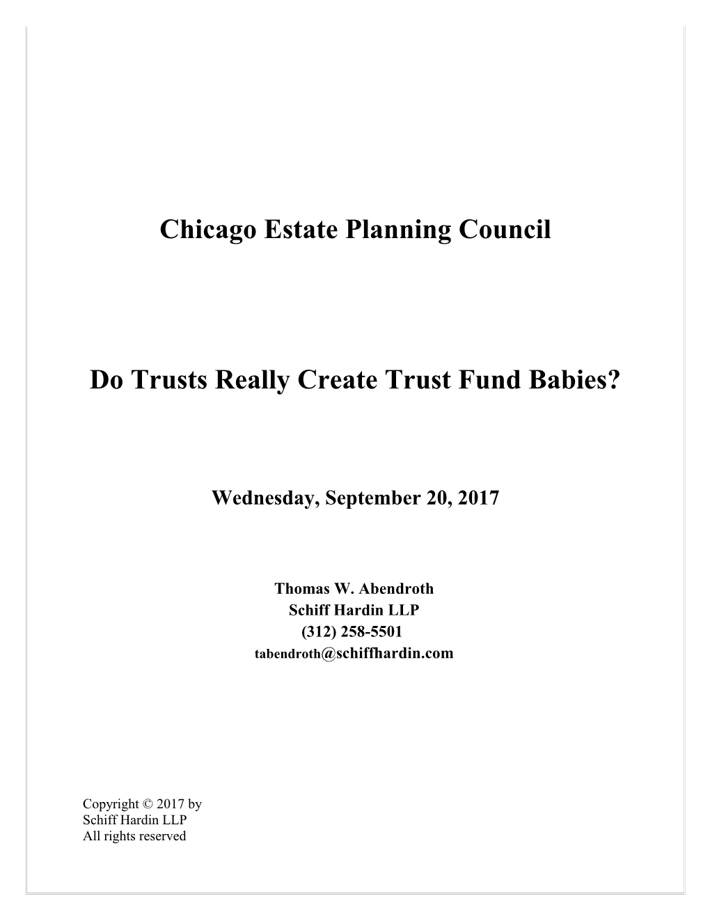 Chicago Estate Planning Council