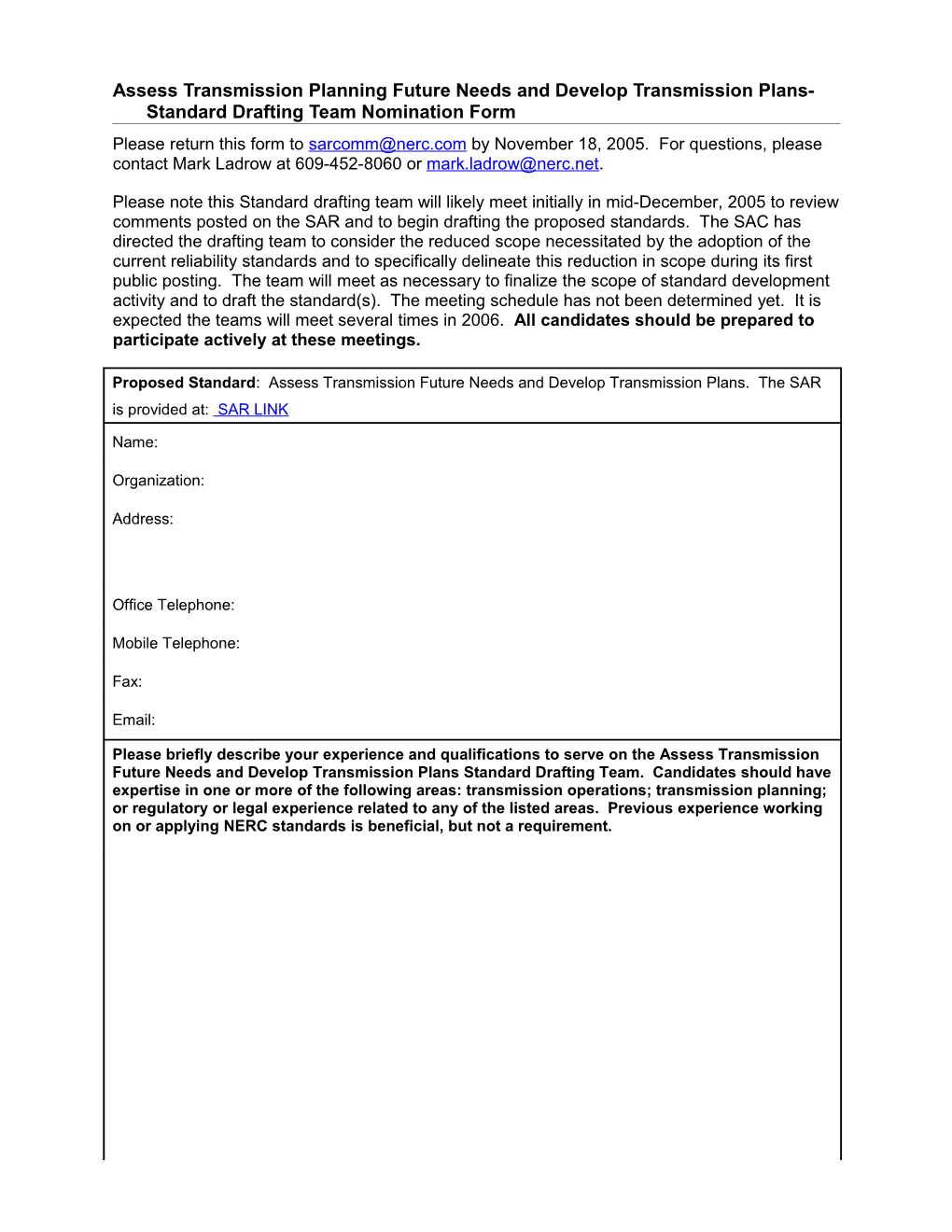 Trans Plan Standard DT Nomination Form 10 18 05