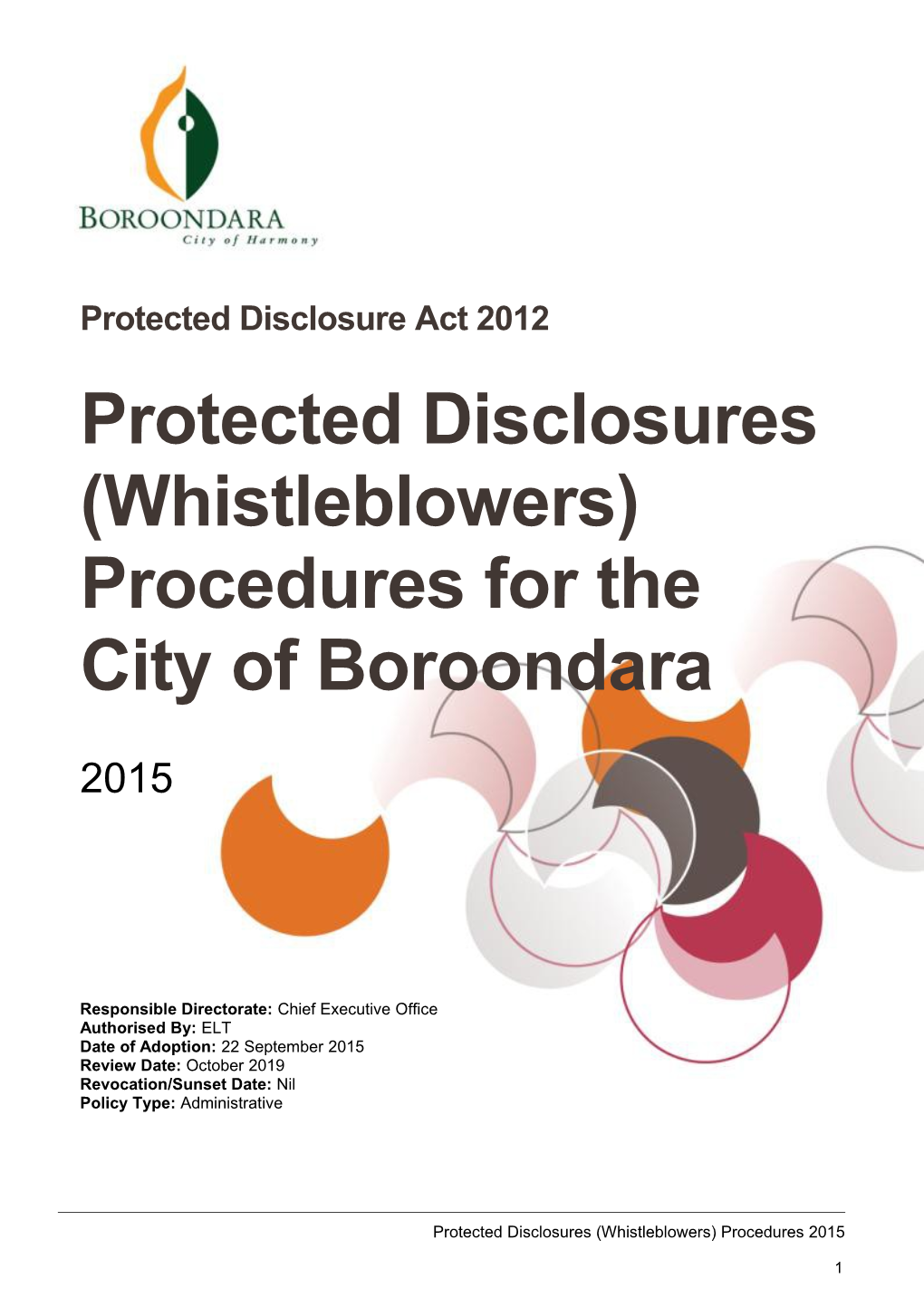 Protected Disclosures (Whistleblowers) Procedures