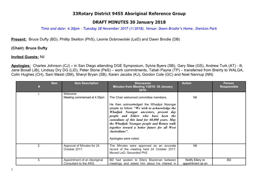 33Rotary District 9455Aboriginal Reference Group