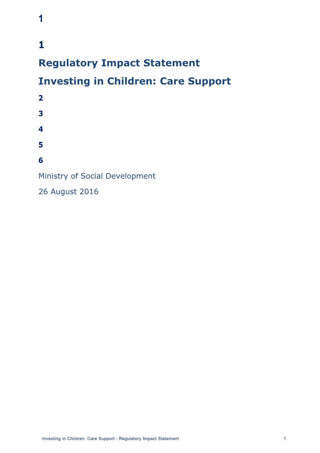 Investing in Children: Care Support