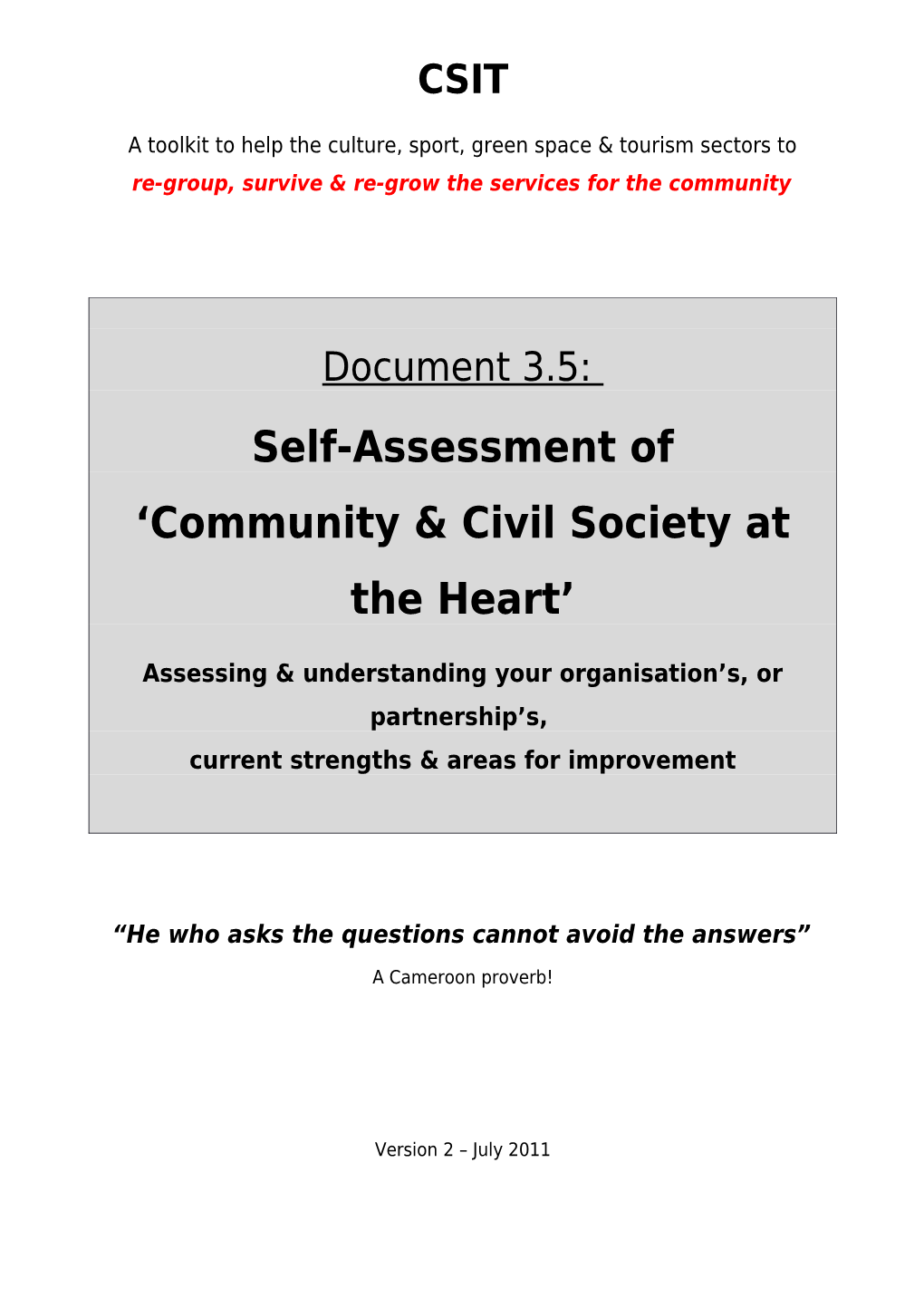 Red Thread Two: Community & Civil Society at the Heart