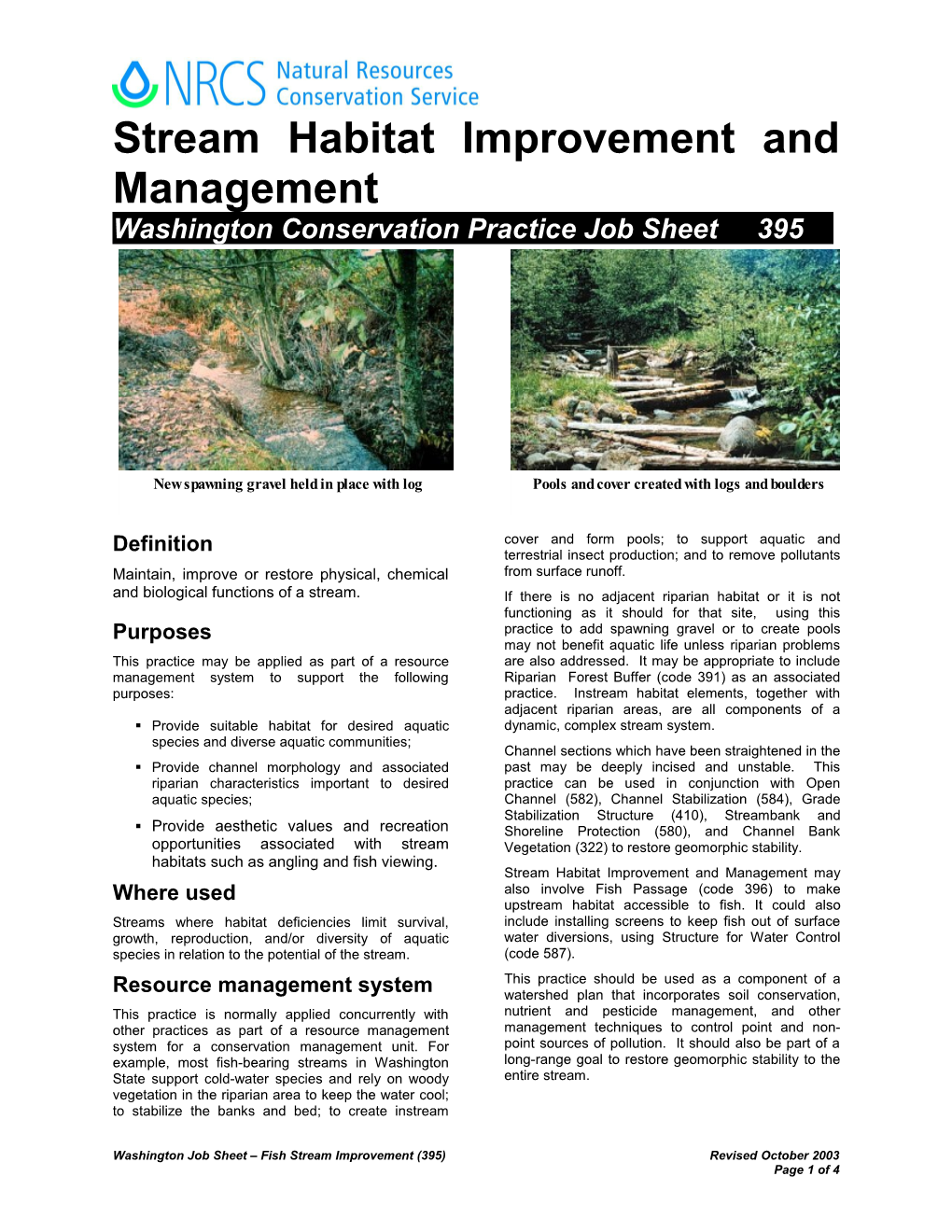 Stream Habitat Improvement and Management
