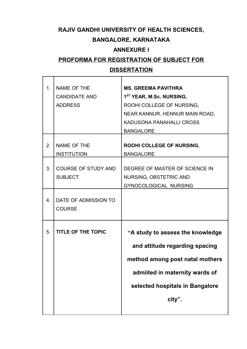 Rajiv Gandhi University of Health Sciences s82