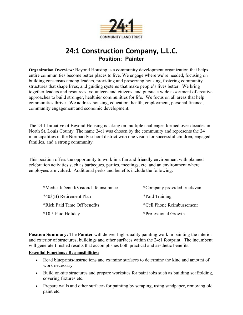 24:1 Construction Company, L.L.C