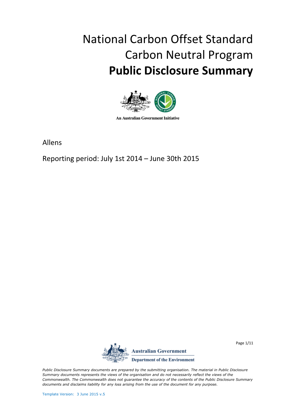 Certification - Year 1 2014-15 - Application - Public Disclosure Summary