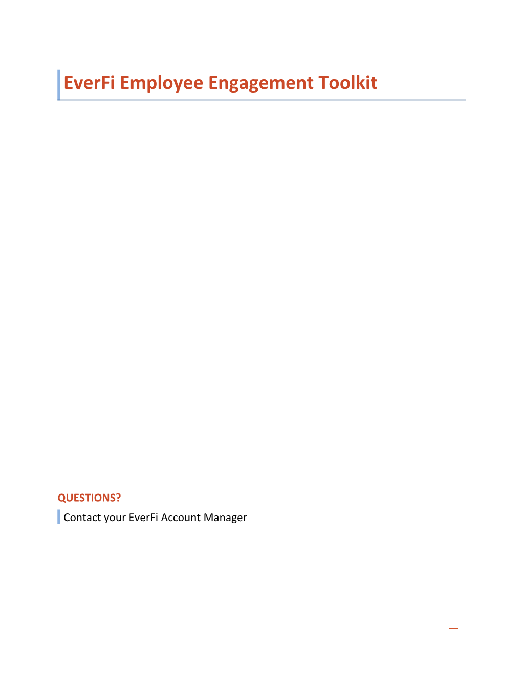 Everfi Employee Engagement Toolkit