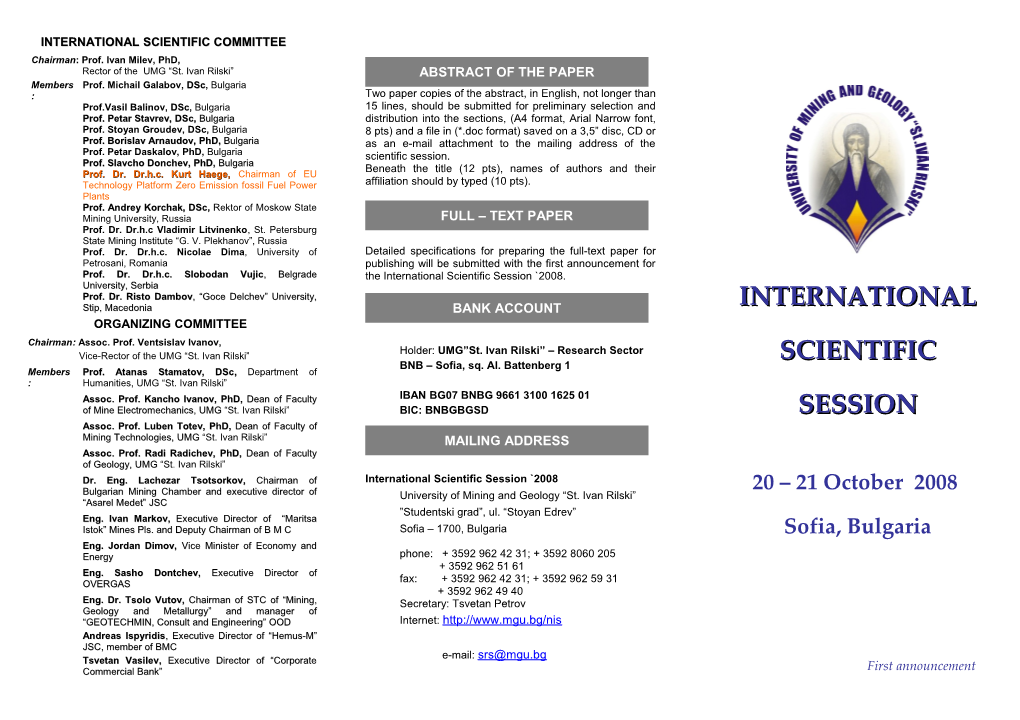 International Scientific Committee