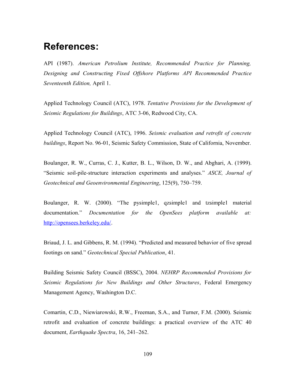 Applied Technology Council (ATC), 1978. Tentative Provisions for the Development of Seismic