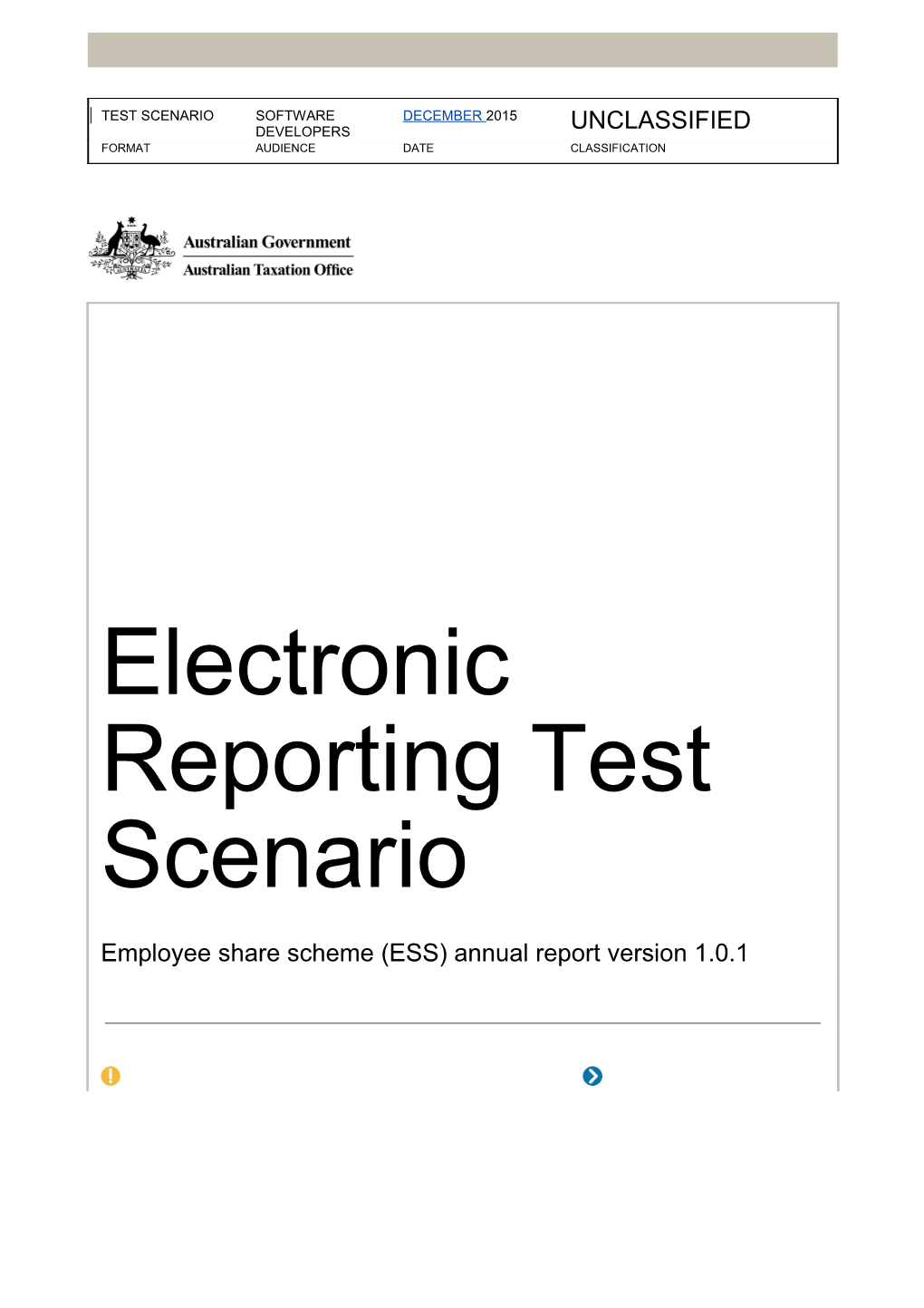 Employee Share Scheme (Ess) Annual Report V1.0.2 Test Scenario