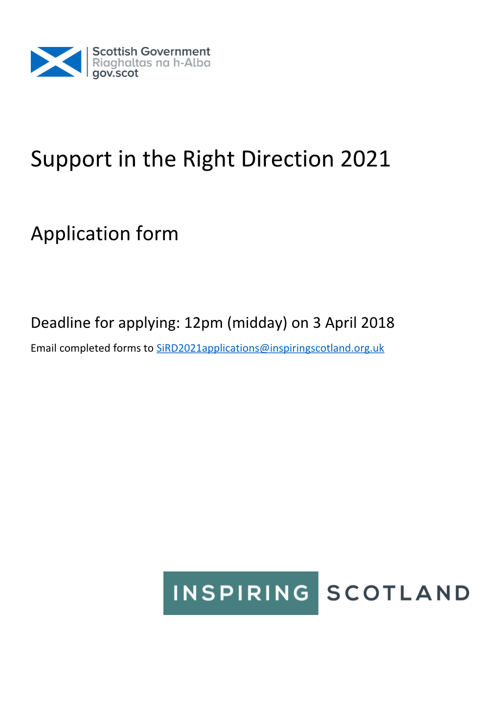 Support in the Right Direction 2021