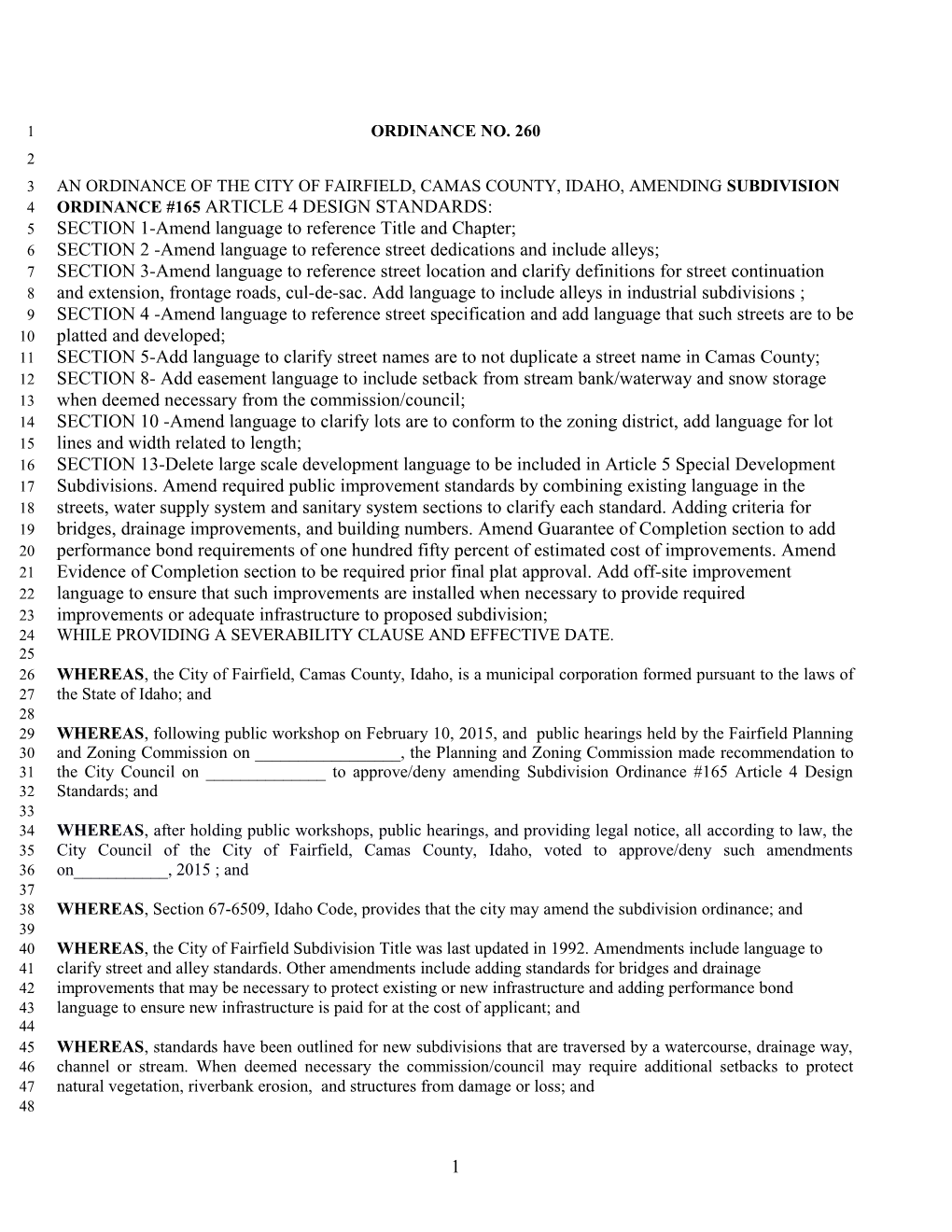 SECTION 1-Amend Language to Reference Title and Chapter;