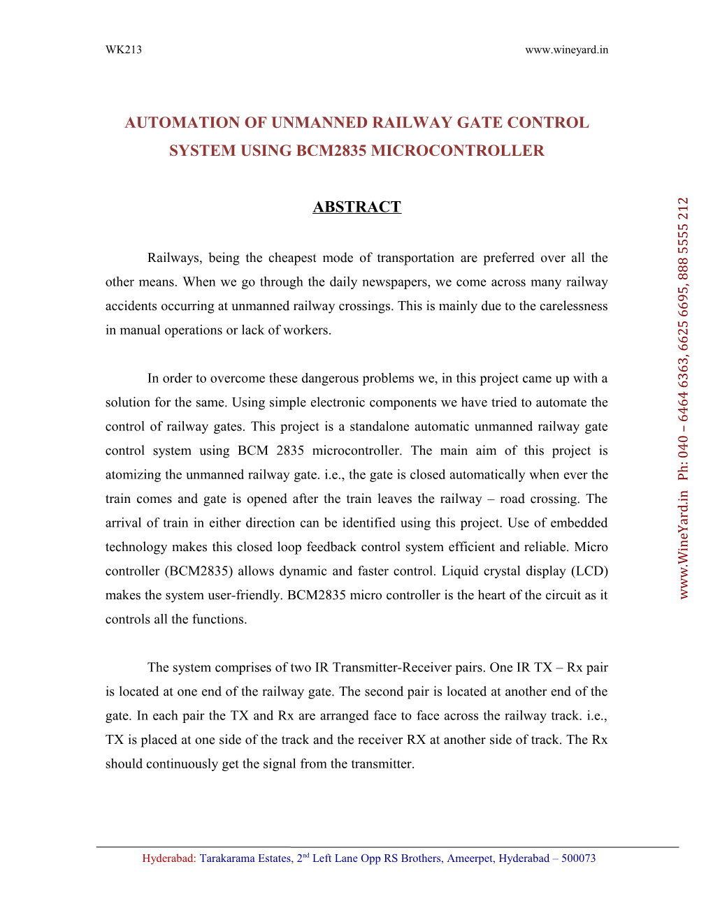 Automation of Unmanned Railway Gate Control System Using 89C51 Microcontroller