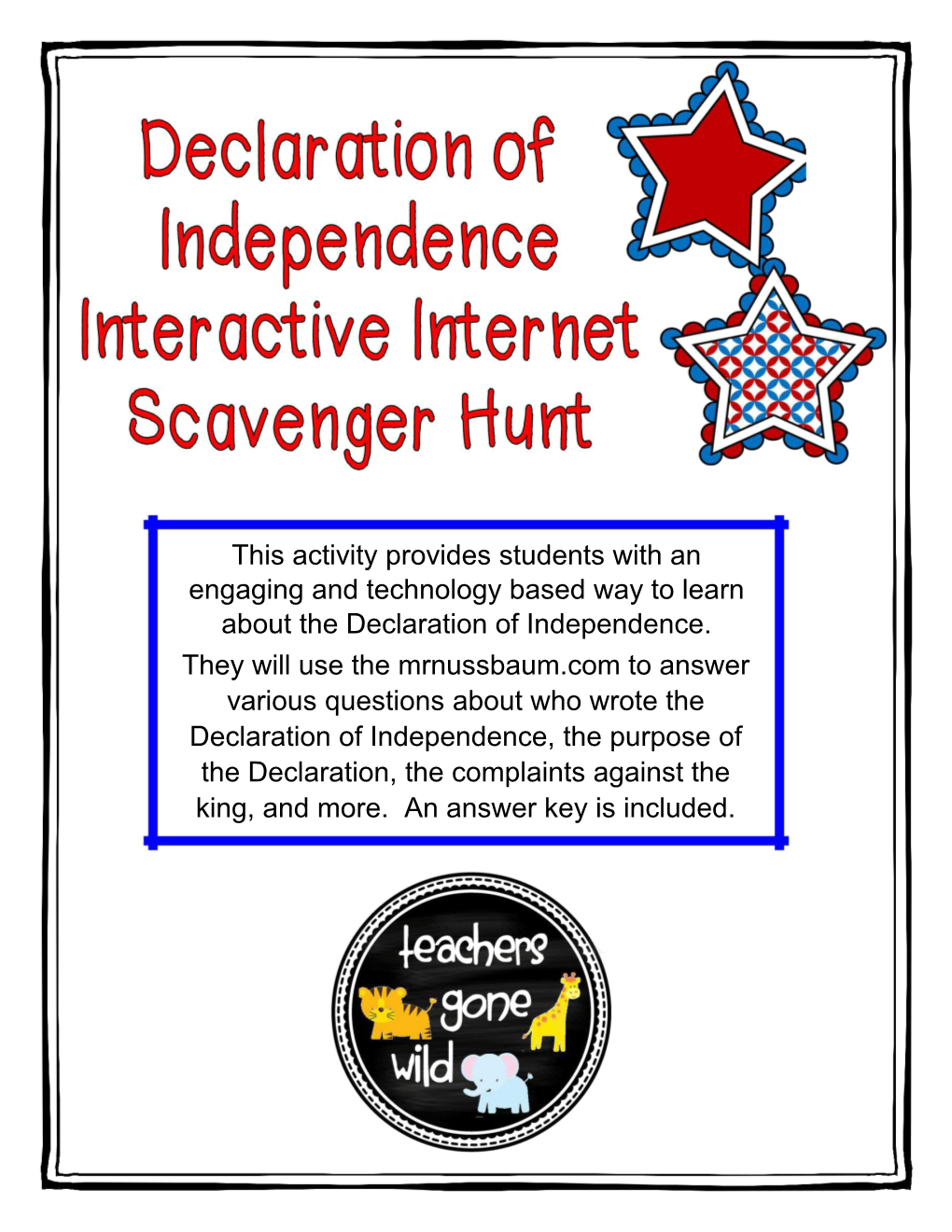 Interactive Internet Scavenger Hunt