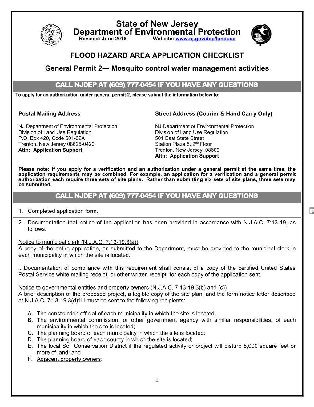 Flood Hazard Area Application Checklist s1