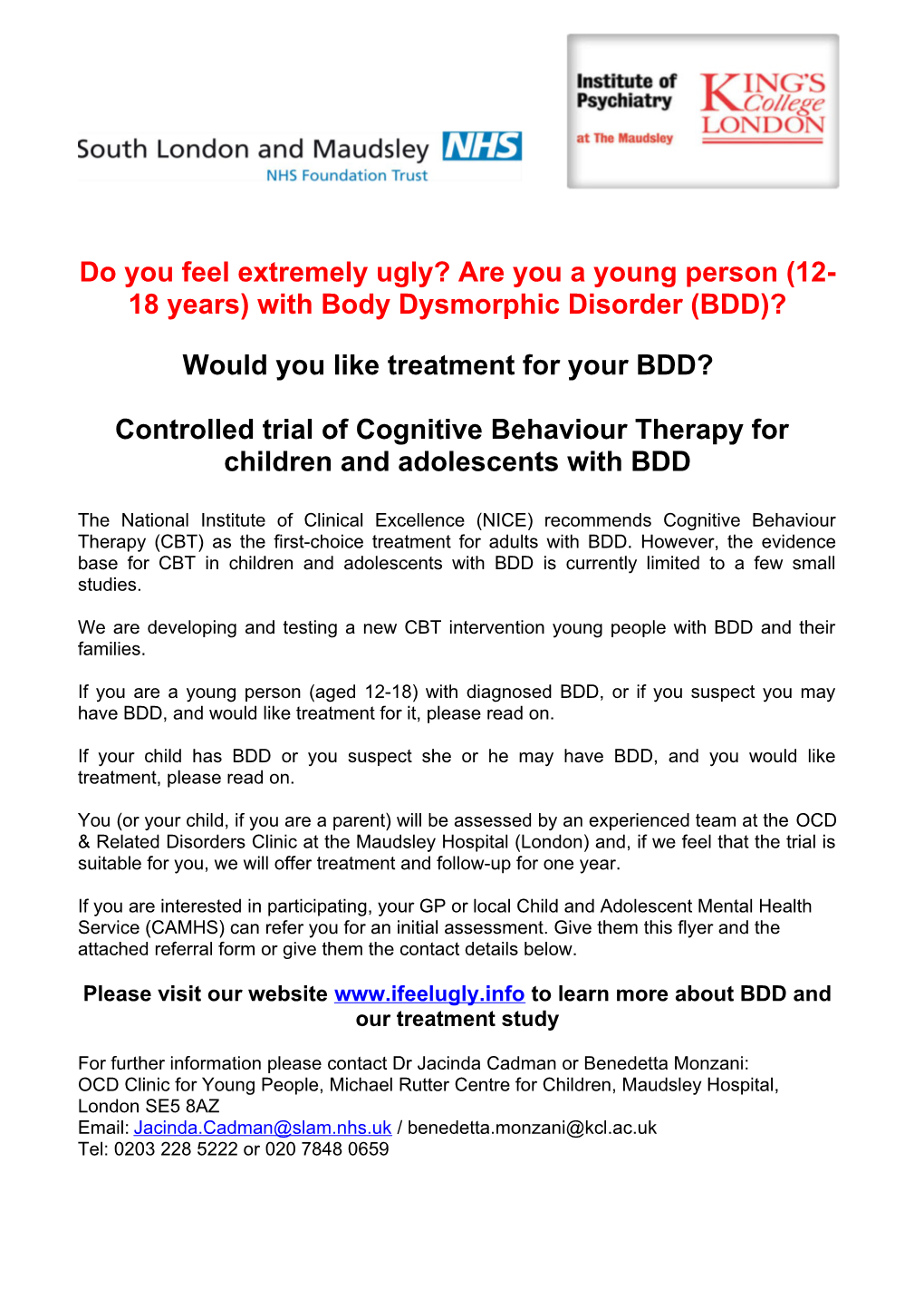 Are You a Young Person with Obsessive Compulsive Disorder