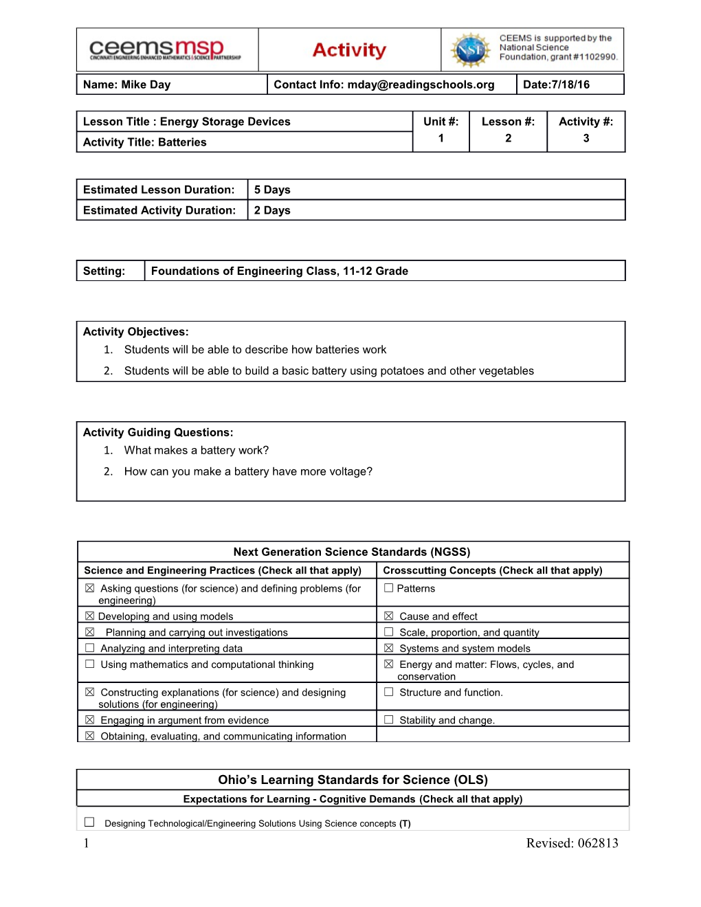 NGSS: HS-ETS1-1 Engineering Design