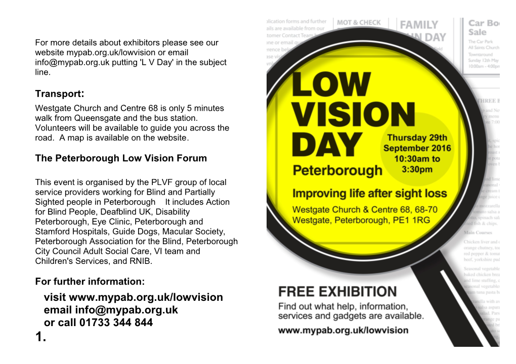 The Peterborough Low Vision Forum