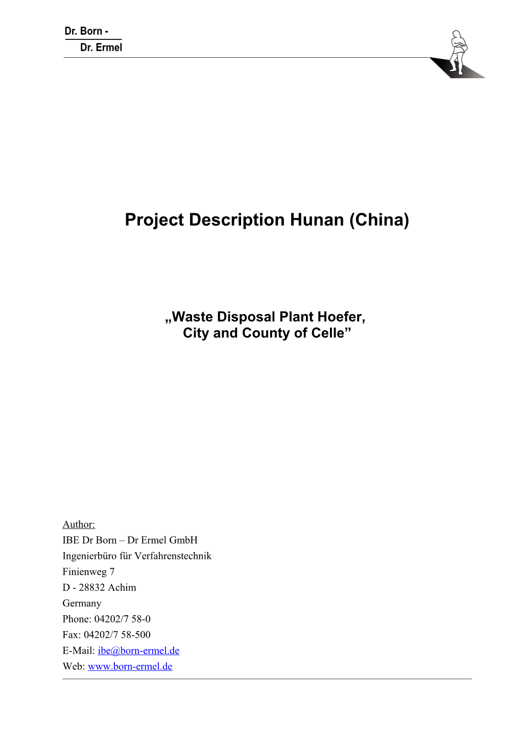 Project Description Hunan (China)