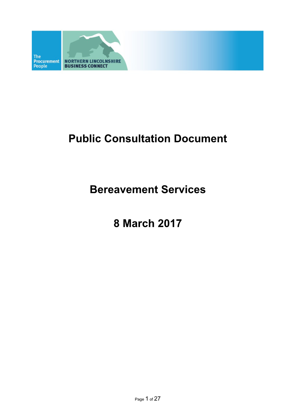Public Consultation Document