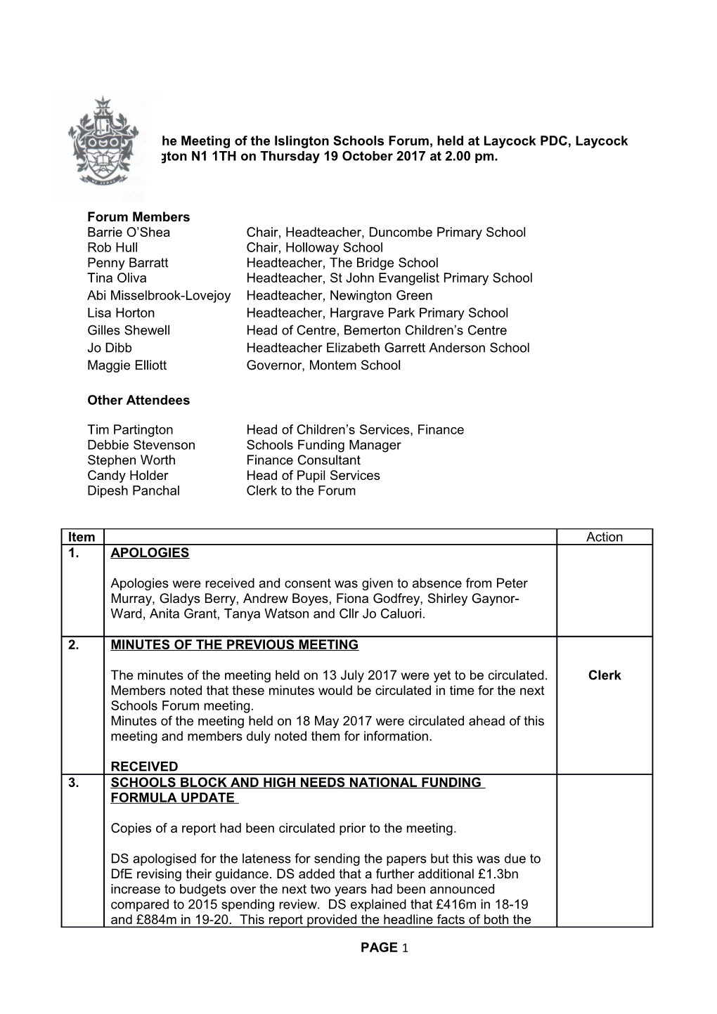 2017 11 30 Item 2 - 171019 Autumn Term Mins Final