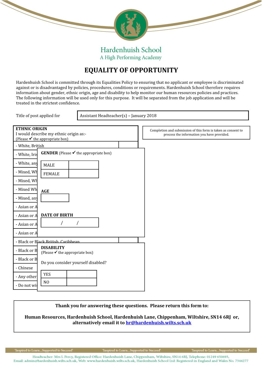 Equality of Opportunity