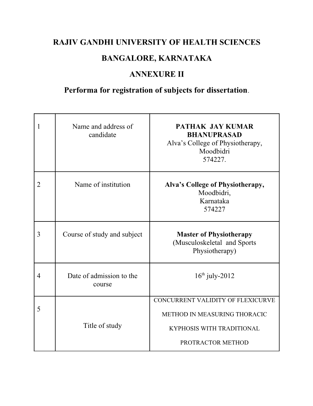 Rajiv Gandhi University of Health Sciences s65