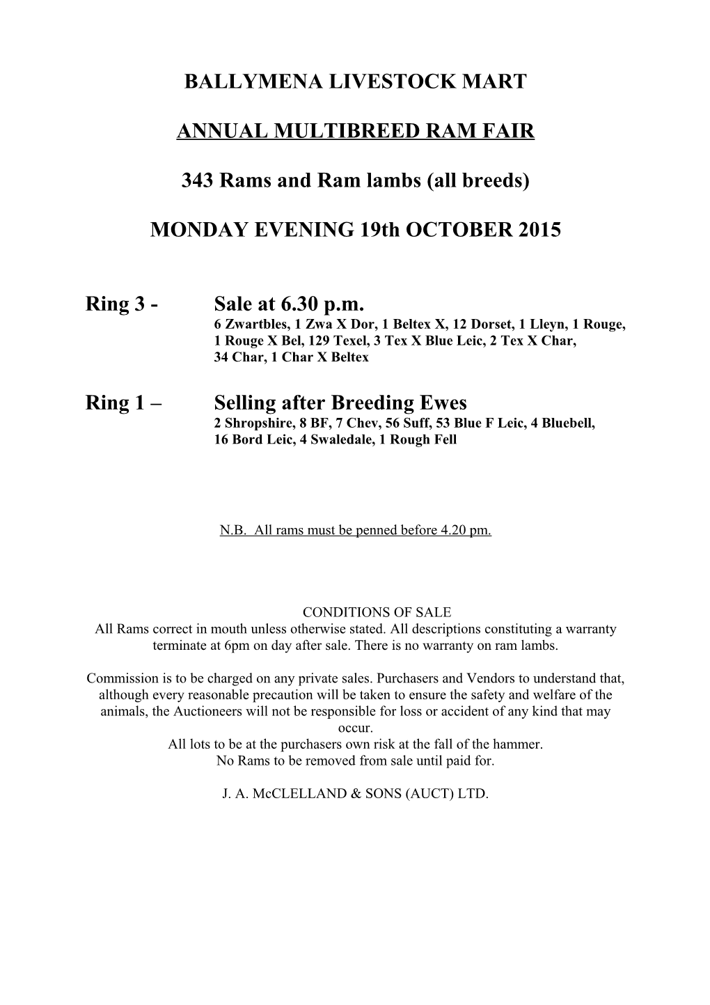 Annual Multibreed Ram Fair