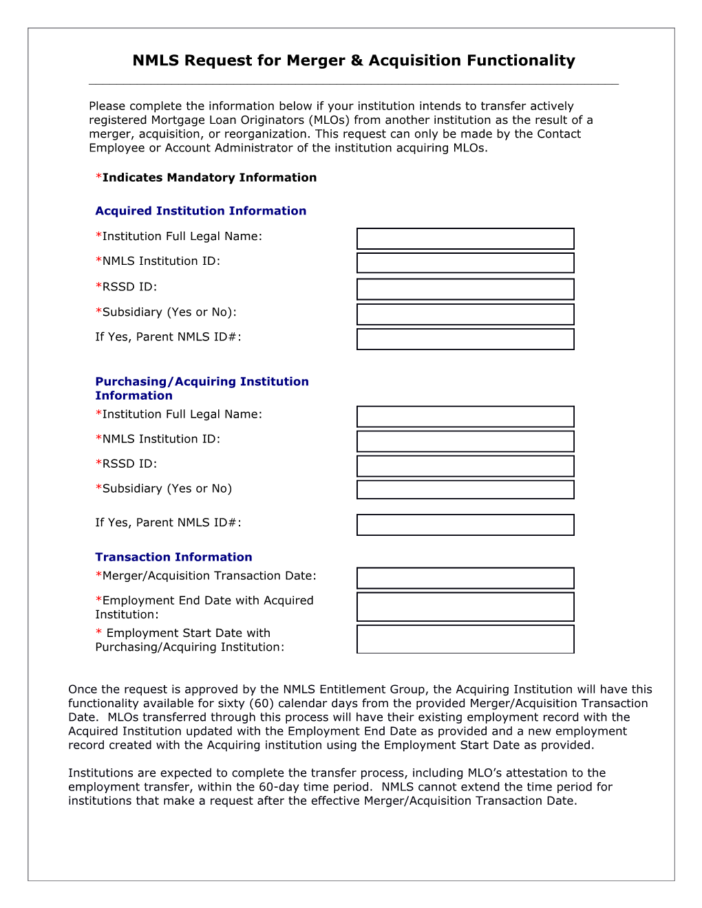 Nationwide Mortgage Licensing System (NMLS)