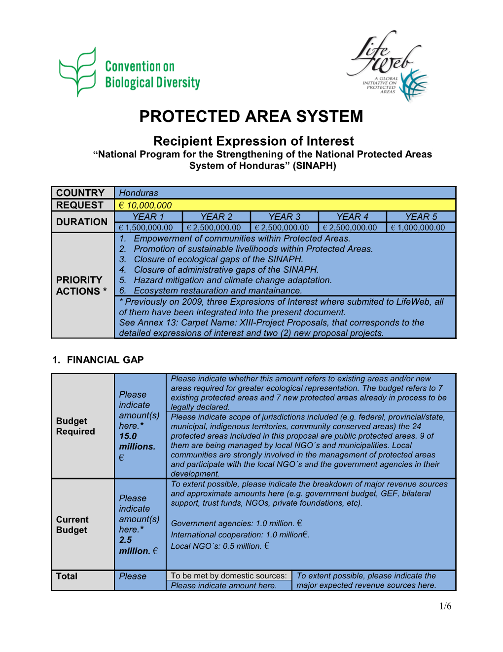 Protected Area System