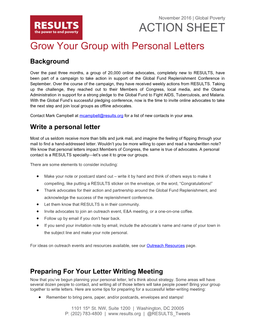 Grow Your Group with Personal Letters