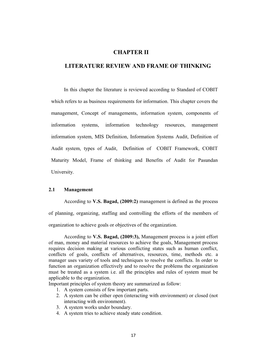 Chapter Ii Literature Review and Frame of Thinking